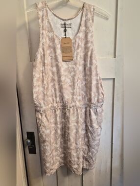 Avalanche XL Tie Dye Tank Dress Pockets Adjustable Waist Casual NWT